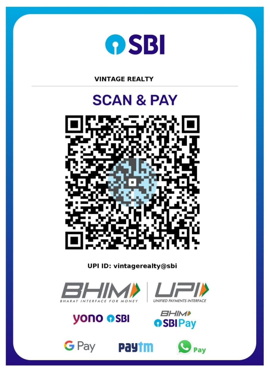Vintage Realty SBI UPI QR code